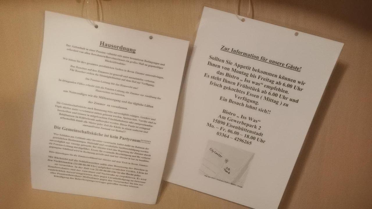 Zimmervermietung Schoenfliesser Stuben Auch Fuer Monteure Eisenhüttenstadt エクステリア 写真