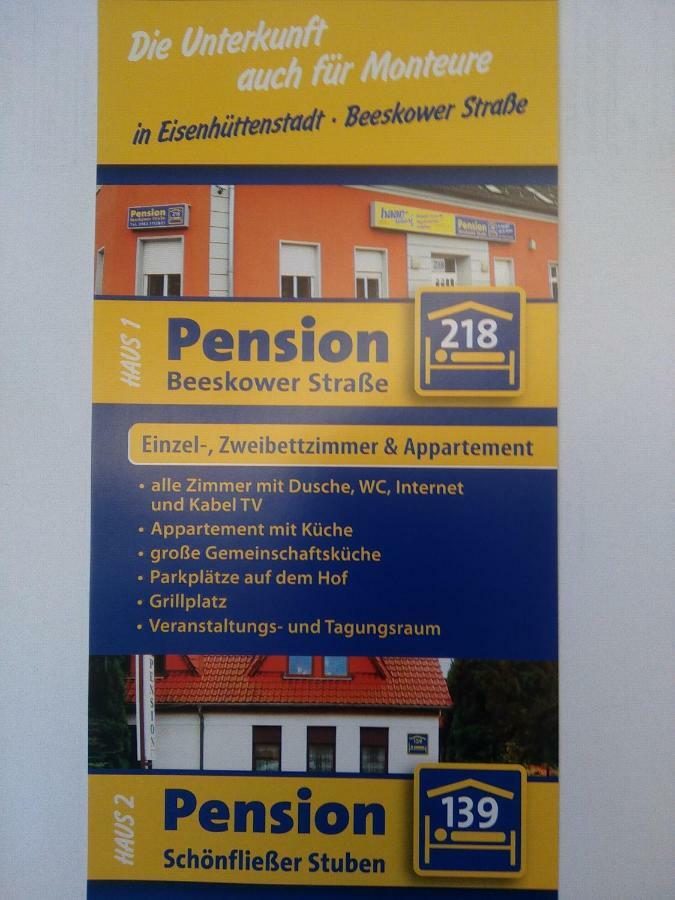 Zimmervermietung Schoenfliesser Stuben Auch Fuer Monteure Eisenhüttenstadt エクステリア 写真